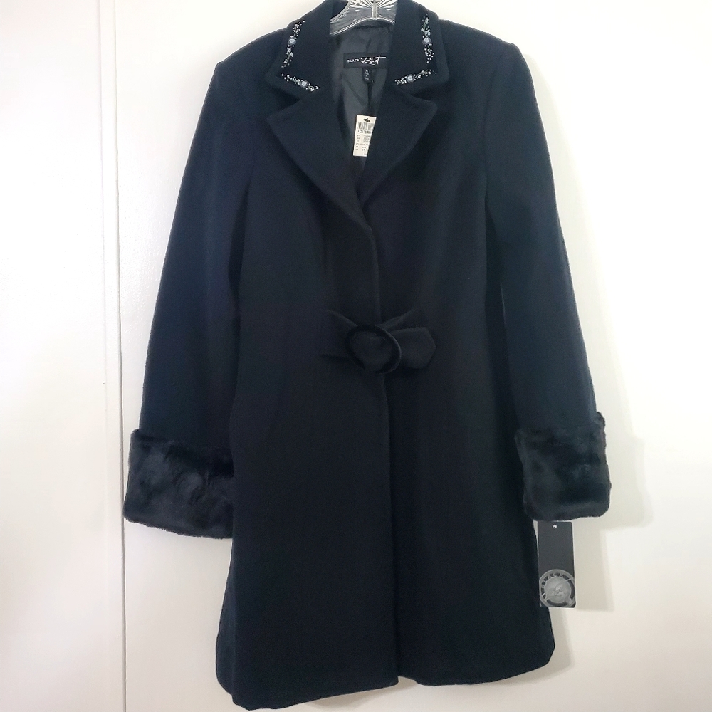 Coat Black Rivet Womens 10 Elagant Dressy Winter Church Party